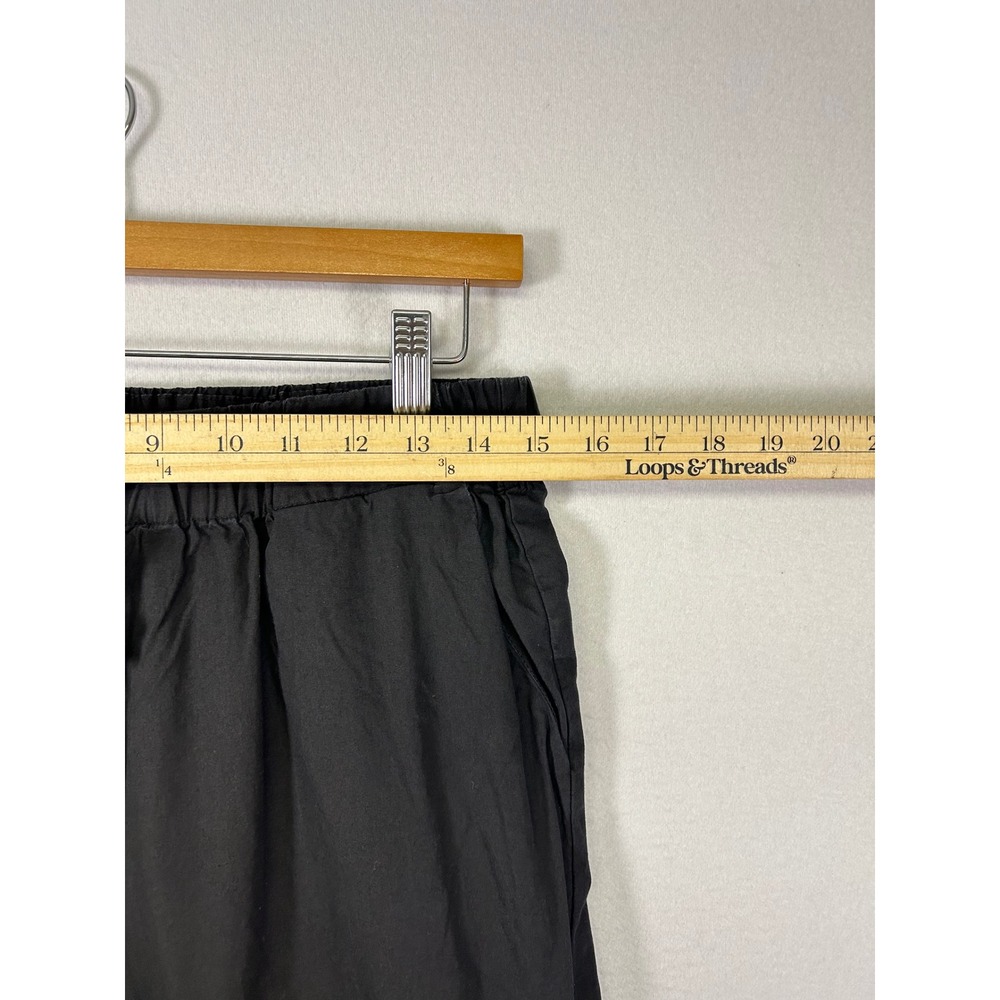 Breathable Minimalist Grade & Gather Women Med Black 100% Cotton Drawstring Pant - Picture 5 of 9